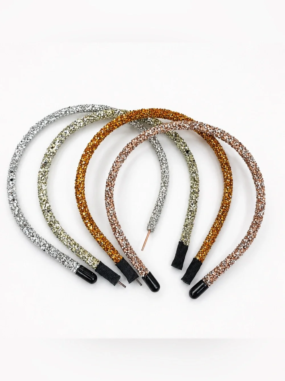 Sparkle Crystal Wrapped Headbands Set